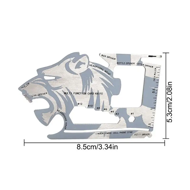 

1PC Credit Card Multifunctional Pocket Knife Wallet Multi Tool Multitool Camping Survival Tools Wrench Lion Head Ninja