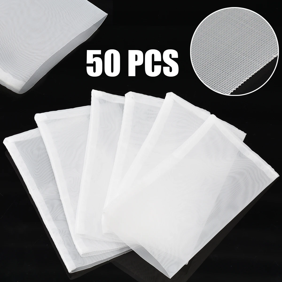 

50pcs/Pack 120μm Rosin Press Filter Nylon Mesh Micron Screen Tea Bags for DIY Craft Supplies 6.2*11.3cm