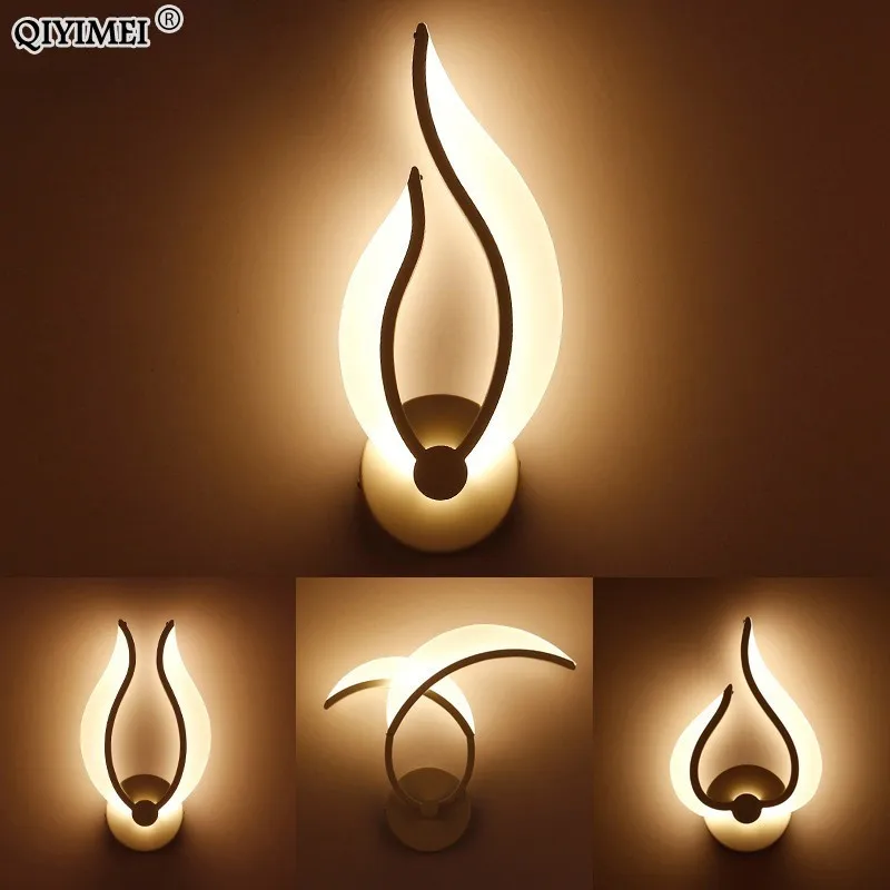  LED Wall Lamps Acrylic Material white color for Bedroom Bedside Light Indoor Kitchen Dining Room Co - 32831659936
