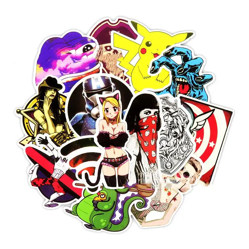 500pcs/pack Mixed Cartoon Classical Toy Stickers for Car Bike Motorcycle Laptop Travel Luggage Cool Funny Sticker Bomb Decals
