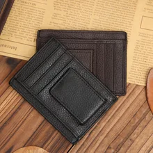 SFG дом пояса из натуральной кожи для мужчин кошелек зажим для денег Super Slim держатель для карт чехол кредитной карты Высокое качество путешествия мини