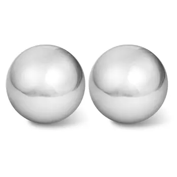 

2 Pcs Silver Tone Hand Palm Exercise 2" Dia Chime Massage Ball