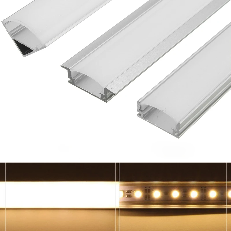 CLAITE 45 см U/V/YW стиль алюминиевый держатель канала для LED жесткая полоса свет бар