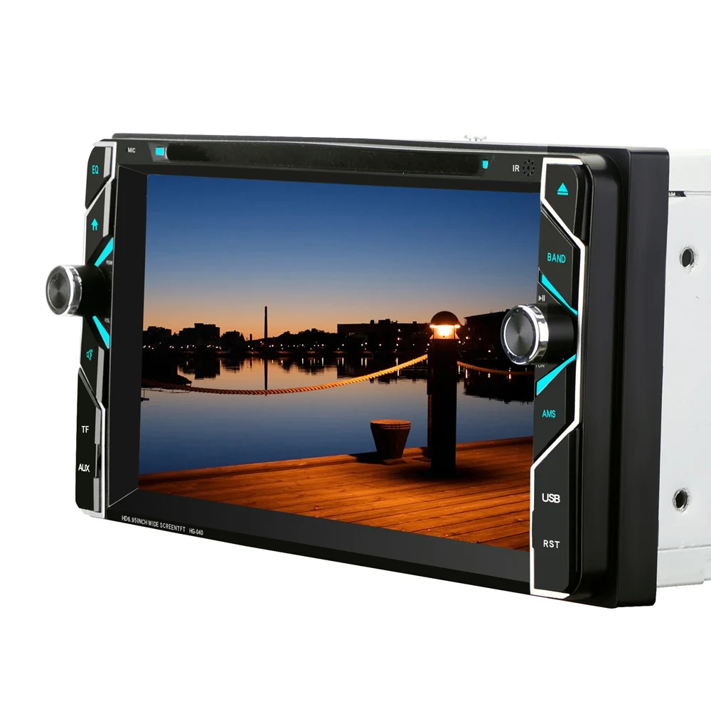 HG040 2 Din 6 95 дюймов Автомобильный стерео dvd плеер Bluetooth Hands free FM радио Функция