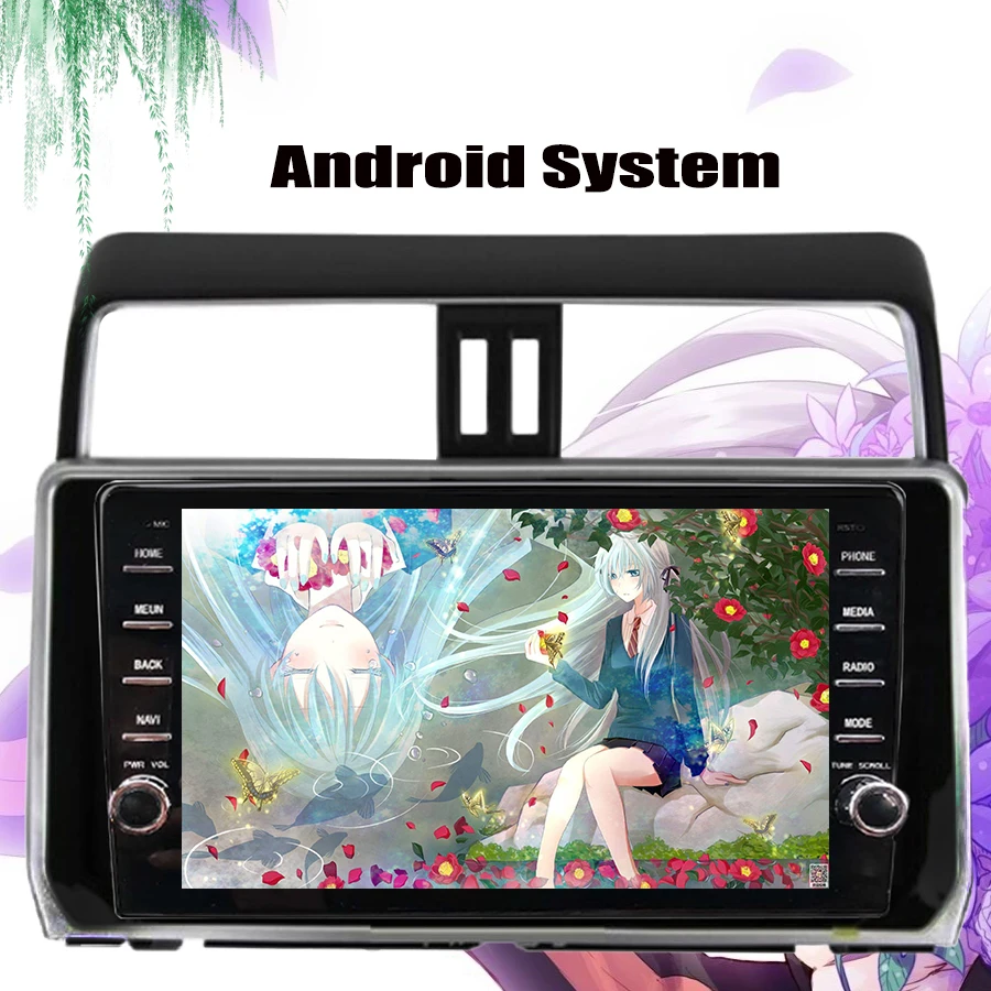 Perfect Android 9.0 Car Radio for Toyota Prado 150 2018 2019 9inch 2.5D Octa Core wifi Bluetooth video audio Multimedia 2 din dvd Player 3