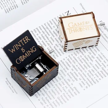

New Dragon Ball GT Wooden Hand Crank Harri Poter Game Thrones Star Wars Juego De Tronos Music Box Theme Wooden Music Box