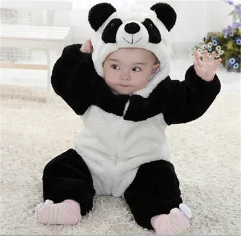

pudcoco Winter Toddler Kids Baby Girls Boys 3D Panda Romper Jumpsuit Playsuit clothes baby Cotton warmer romper baby boy g