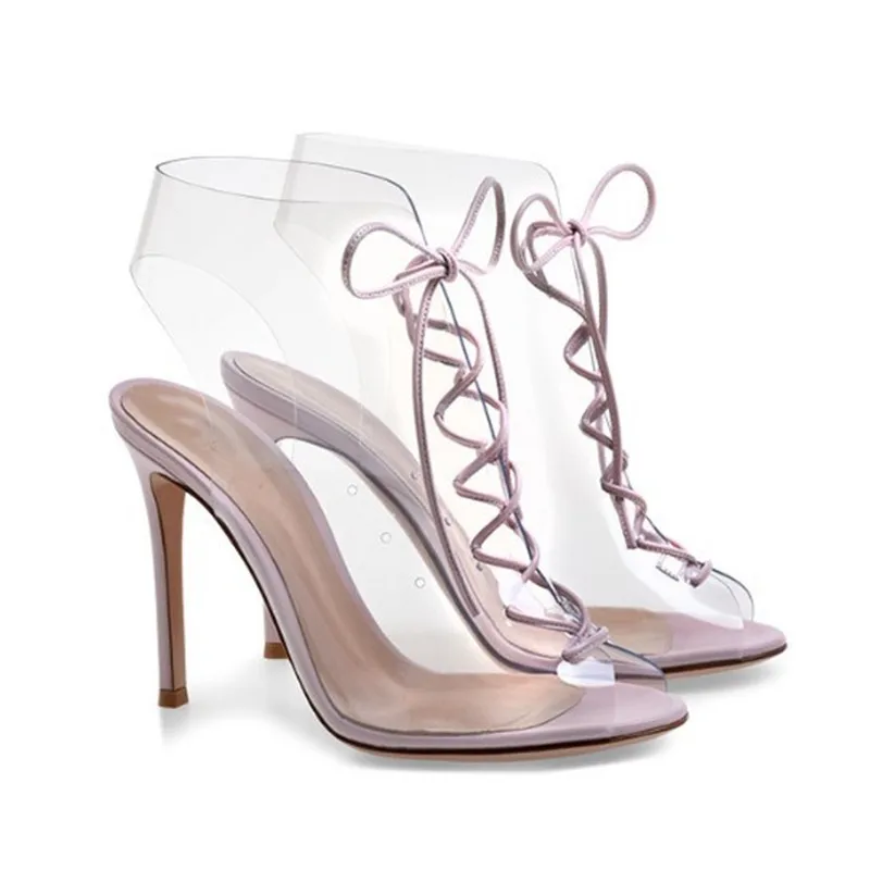 Bombas Altos Tacones Plus Stiletto As Transparente Mujeres Shown 45 Tamaño Shown Sandalias Peep Sexy De Verano Zapatos as Clara Mujer Toe Pvc nq0EwZ5Cx
