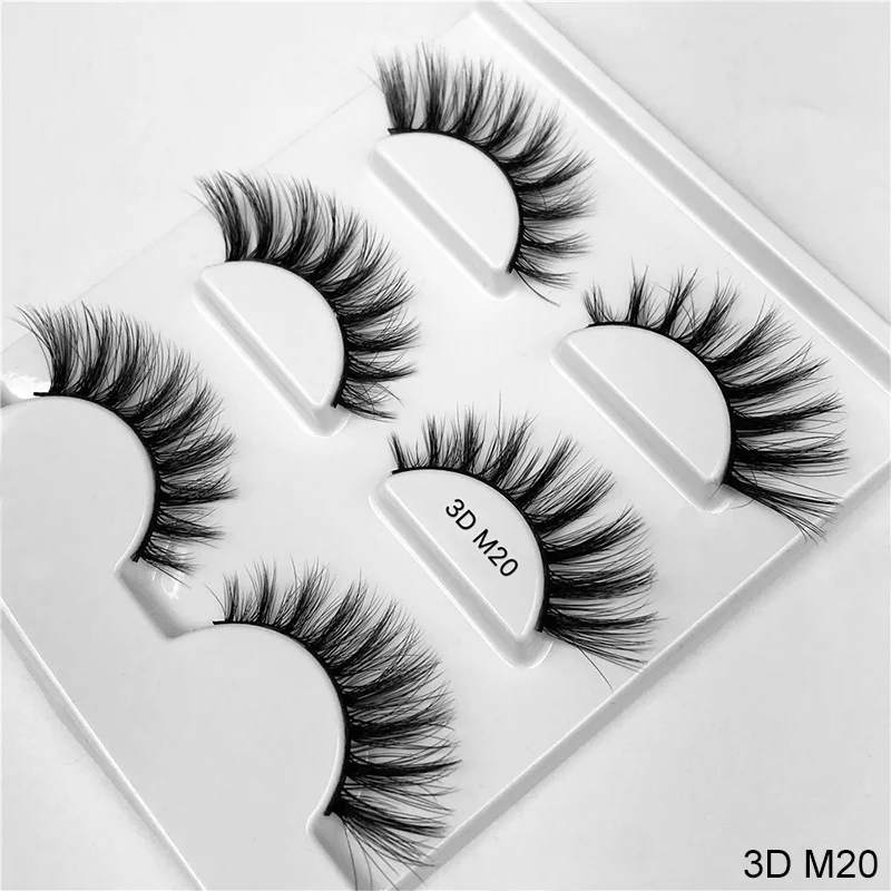 

3 Pairs Natural False Eyelashes Sexy Makeup Real 3D Mink Lashes Soft Eyelash Extension Fake Eye Lashes Long Mink Eyelashes