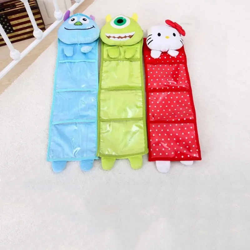 

1 Pc Useful Plush Rilakkuma Bear Hello Kitty Monsters University Long Hanging Storage Bag Plush Toy Gift for Girls