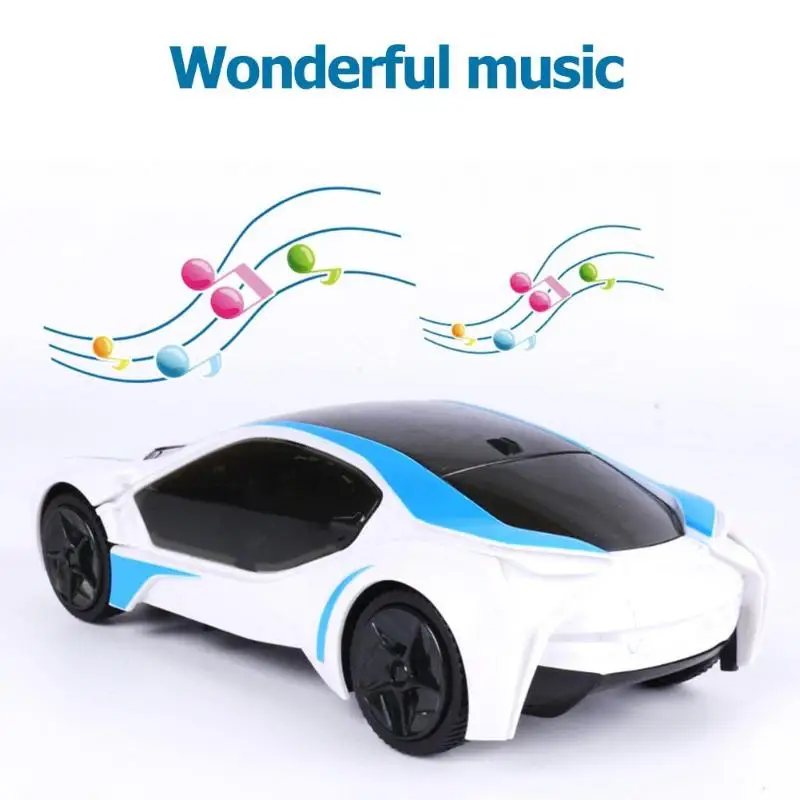 3D электрический автомобиль Поющая звуковая игрушка мини светодиодный мигающий