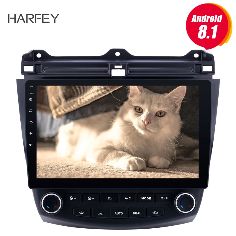 

Harfey 10.1" Android 8.1 GPS Navigation HD 1024*600 Touch Screen Car Radio For Honda Accord 7 2003-2007 Bluetooth Head unit WIFI