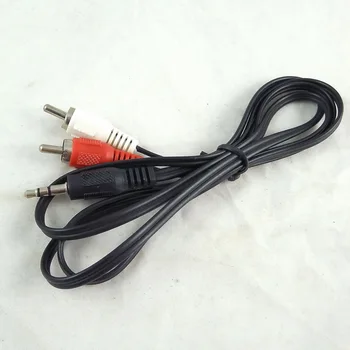 

500pcs 1.5M Adapter Cable 3.5 mm headphone socket to AV RCA Cable M/M to AV RCA Audio Y Adapter for ipod/mp3/MP4