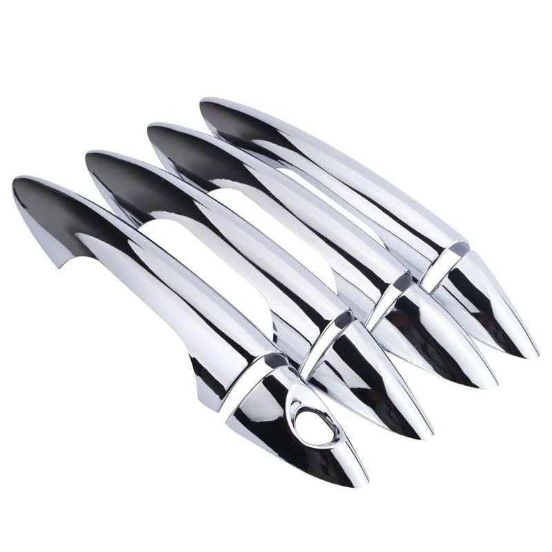 

SPEEDWOW 4Pcs ABS Car Door Handle Cover Trim Molding Garnish Catch Overlay Cap Cup For Hyundai Accent Verna Solaris Car Parts