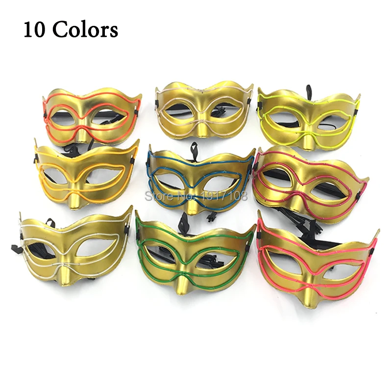 

New Style 10 Color available Fox Shaped LED mask gift Powered by DC-3V Flashing driver For Party,Wedding,Halloween Decoration