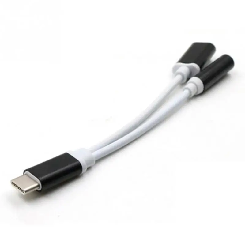 

2 In 1 For Mobile Phone Portable Type-C To 3.5mm Connector Adapter For Mobilephone