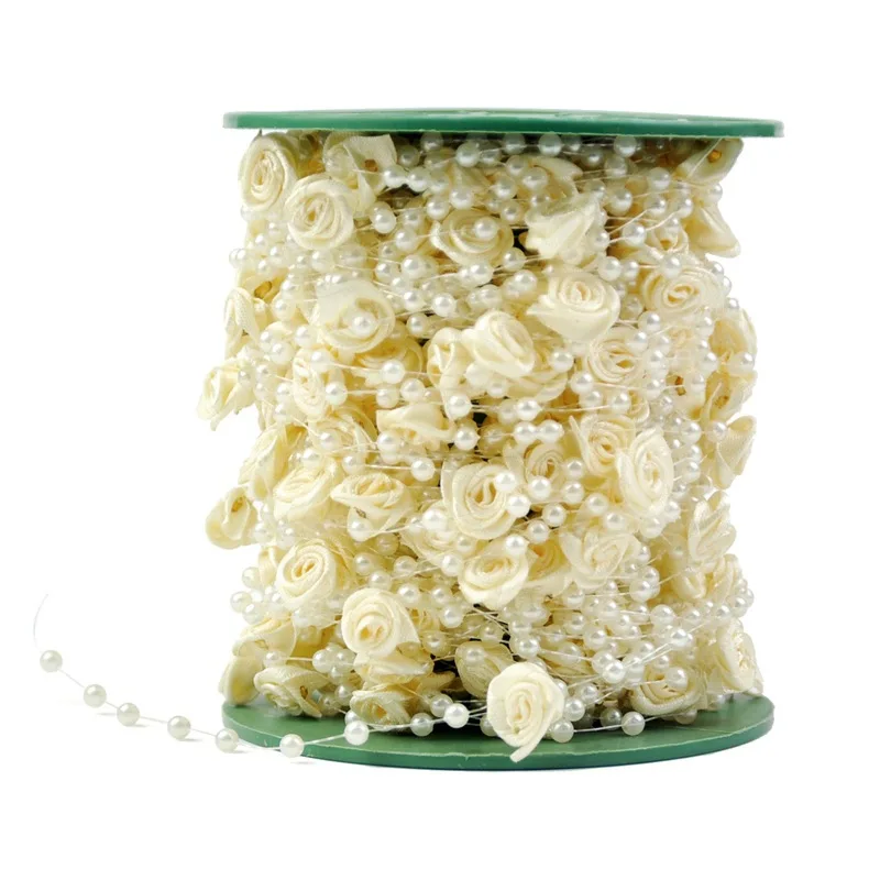 30 Meters Flower Series Fishing Line Artificial Imitation Pearl Beads Chain For Bouquet Manual Garment Accessories Decoration | Дом и сад