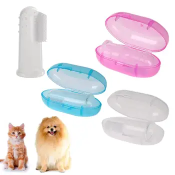 

Super Soft Pet Finger Toothbrush Silicone Teddy Dog Brush Tooth Cleaner Cat Teeth Cleaning Tools