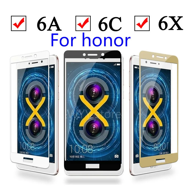 3D полное покрытие закаленное стекло для Huawei Honor 6 X 6A 6C защита экрана honor C A Стекло 9H
