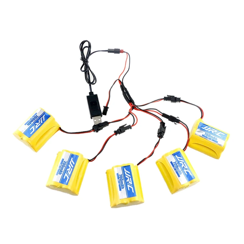 

JJRC 5 In 1 Battery Charging Connecting 700Mah 5C 6V Cable For Jjrc Q60 Rc Cars 6Wd Off-Road Car Rc Truck