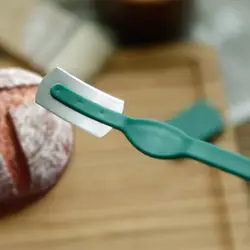 Изогнутый Кливер нож Европейский для хлеба, багета резак нож инструмент нож из углеродистой стали пластиковый нож инструмент для выпечки