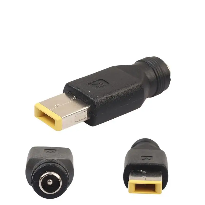 5.5mm Round Jack to Square End Adapter DC Power Plug Connector for IBM HP Lenovo ThinkPad laptop