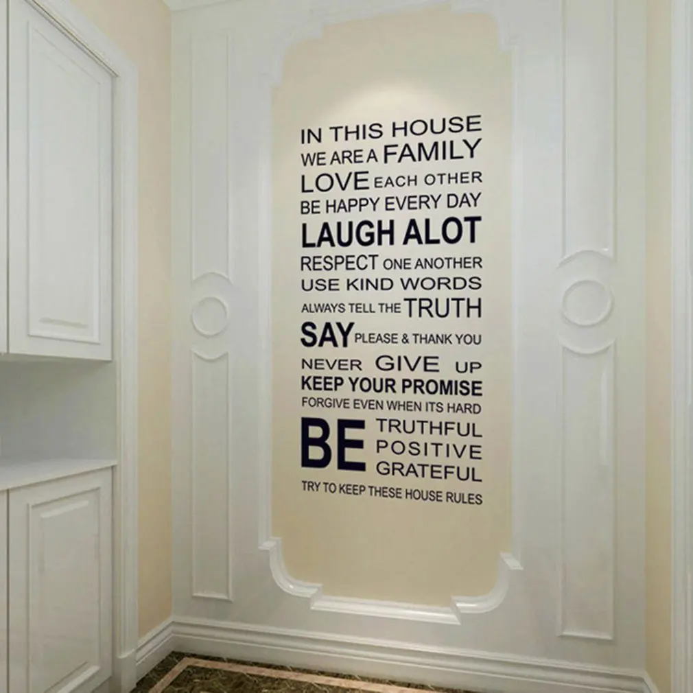 

Creative Fine Motto Slogans Wall Stickers Living Room Bedroom Home Removable DIY Art Decal Decoration
