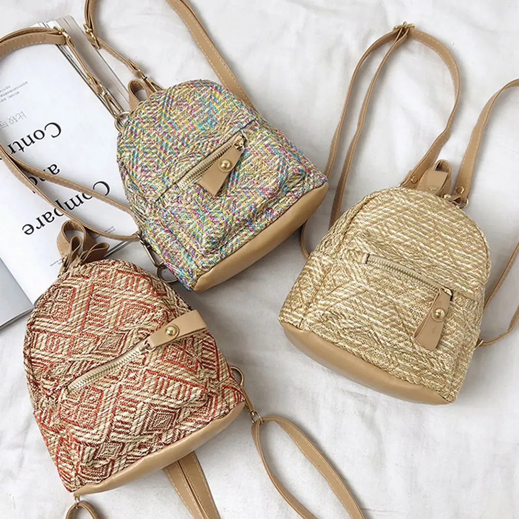 

Women's fashion backpack trend casual geometric pattern PU leather shoulder bag