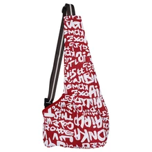 Портативный Pet Dog Cat Ткань Оксфорд Sling Carrier Сумка-Размер M(красный+ белый