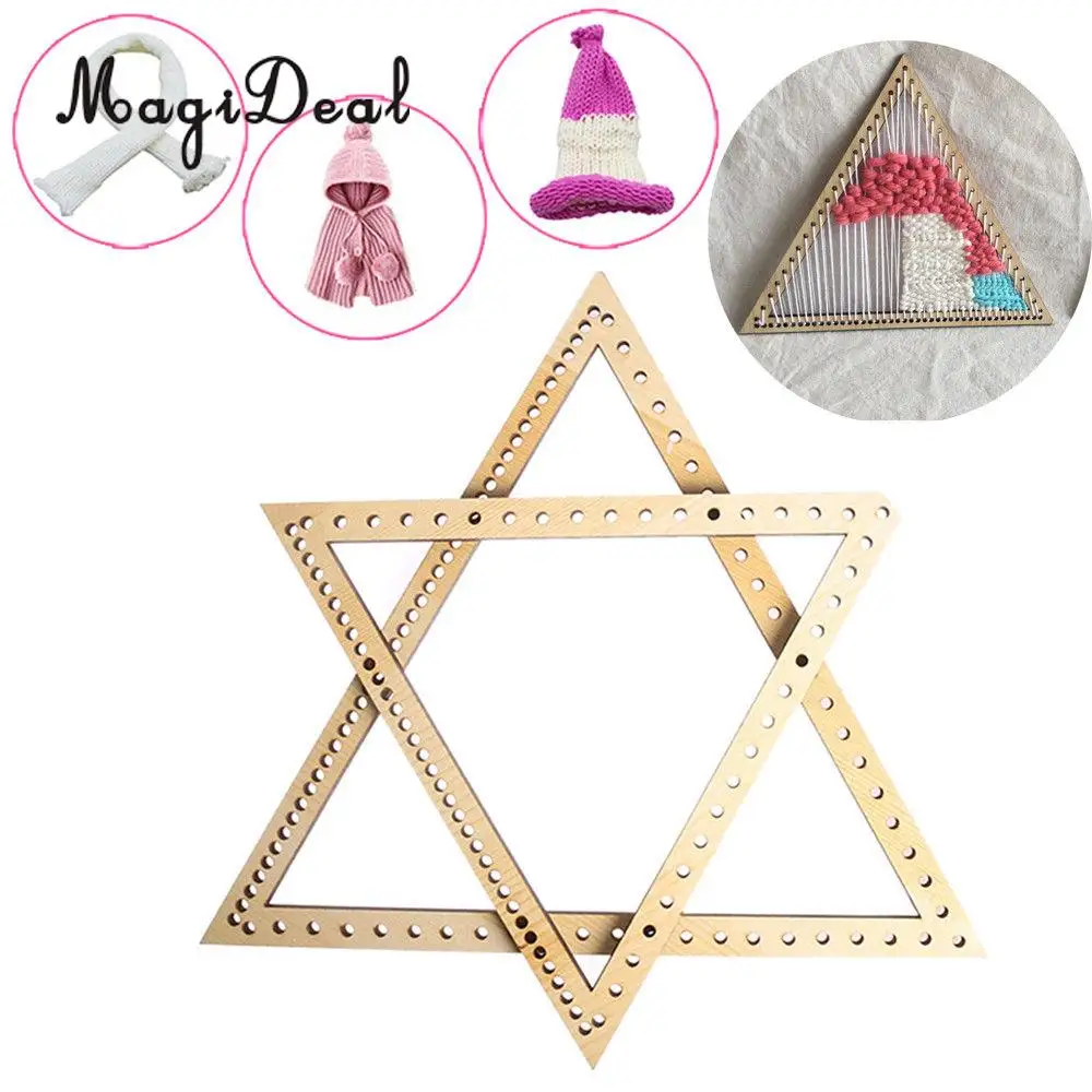 

2Pcs Triangular Knitting Weaving Loom Needepoint Craft DIY Weaving Tools for Handmade Household Sewing Tool