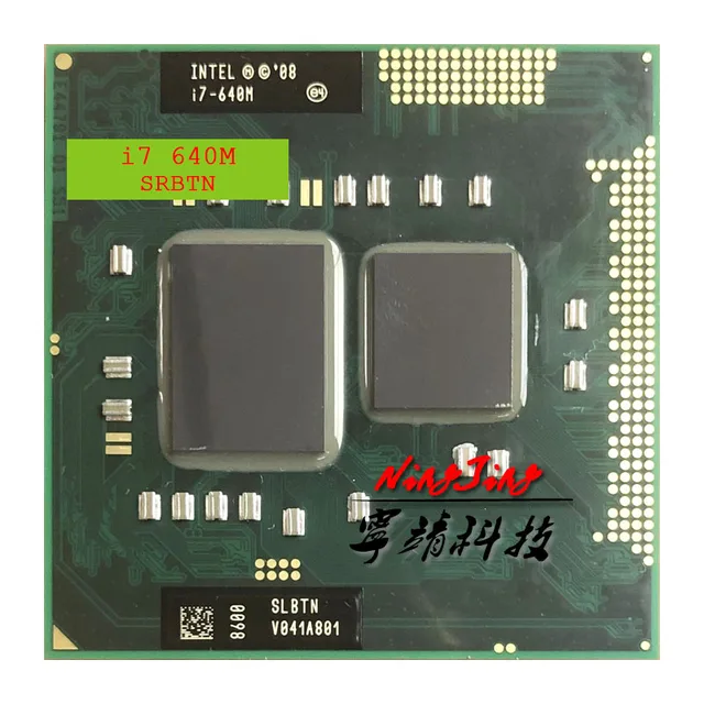 ഇന്റൽ കോർ i7-640M i7 640M SLBTN 2.8 GHz ഡ്യുവൽ-കോർ ക്വാഡ്-ത്രെഡ് CPU പ്രോസസർ 4W 35W സോക്കറ്റ് G1 / rPGA988A 1