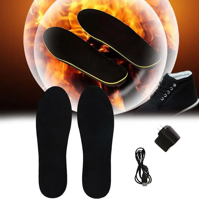 

Electric Charging Heated Insoles Soles For Women Men Warm Foot Shoes Boot Winter Thick Insole 35-45 Size