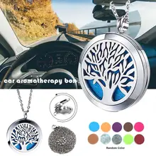 Дерево жизни коробка Арома Ожерелье Магнитная ароматерапия из нержавеющей стали эфирное масло диффузор парфюмерная коробка медальон кулон ювелирные изделия
