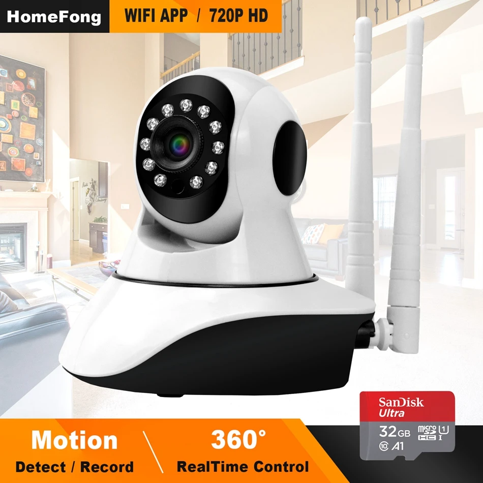 

HomeFong Smart IP Camera Wifi Dome Camera Wireless CCTV Camera for Home with Motion Detection APP Realtime Control Baby Monitor