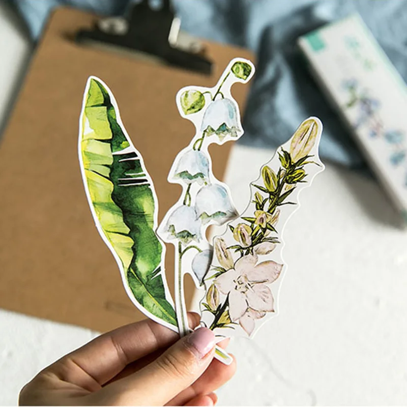 30 шт./коркор. Kawaii закладки Новинка бумажные книжные маркеры милые цветочные для