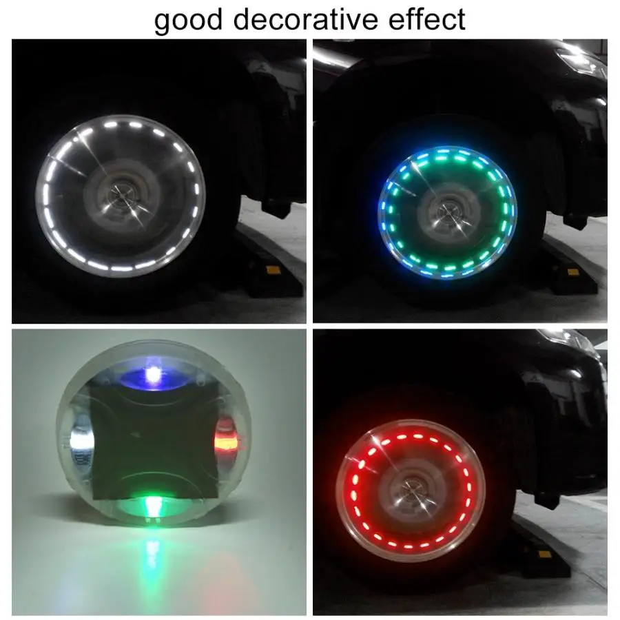 

Car Waterproof Solar Energy Wheel Light Decorative Flashing Colorful LED Tire Light Gas Nozzle Cap Flash Wheel Tire Light Lamp
