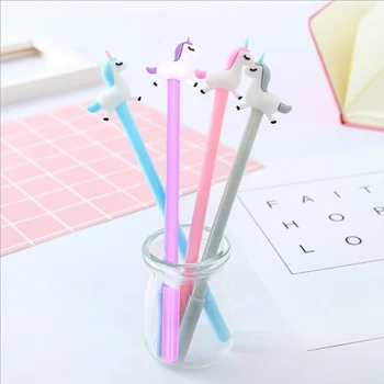 

Gel Pen 0.5mm Jump Unicorn Pens Novelty Stationery Cartoon Animal Neutral Pens For School Writing Gift Office School Supplies