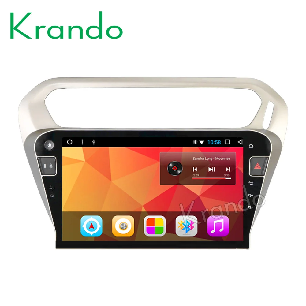 Krando Android 8 1 10 &quotСенсорный автомобильный мультимедийный плеер для PEUGEOT 301/Citroen E