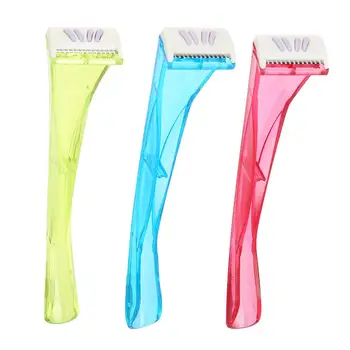 

6 Layer 3pcs/Set Hair Removal Razor Plastic Handle Body Hairs Trimmer Shaper Shaving