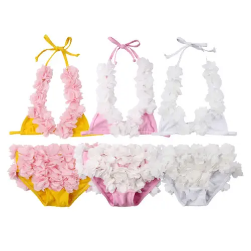 

Boutique children's wear Newborn Kid Baby Girl Flower Bikini Set Swimwear Swimsuit Bathing Suit Beach