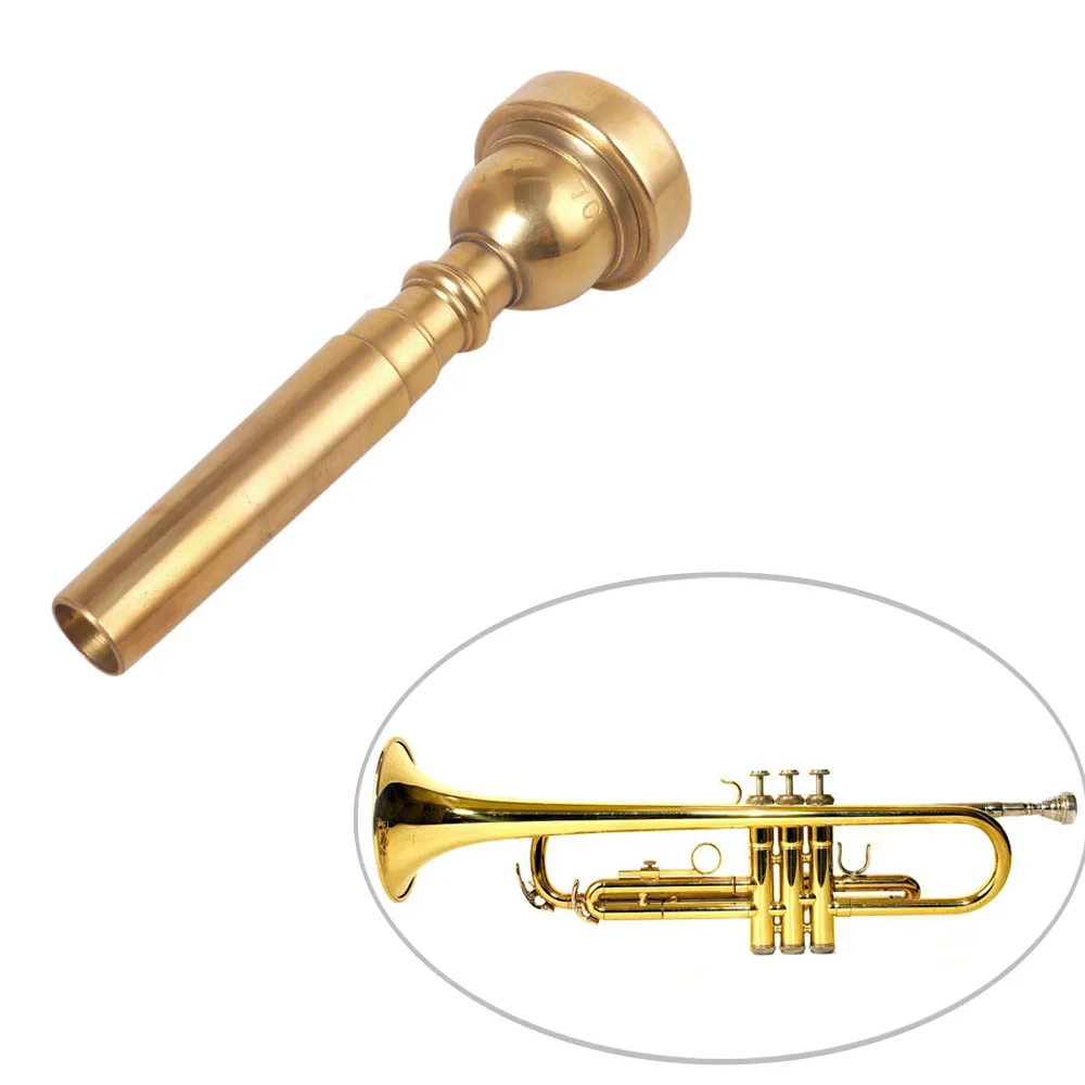 

Professional 7C Trumpet Mouthpiece Copper Gold-plated 85 mm Length For Bach Beginners Trumpet Instrument Parts Accessories