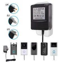 Eua reino unido da ue plugue 18v ac transformador carregador para wifi sem fio campainha câmera adaptador de alimentação ip vídeo porteiro anel 110v-240v