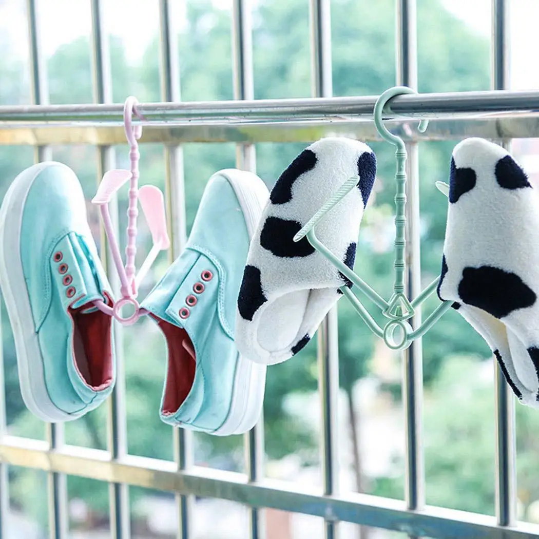 Shoes Drying Rack Folding Hanging Shelf Shape Organizer Unisex Storage Hook Rotary Home, Cabinet, etc Hanger
