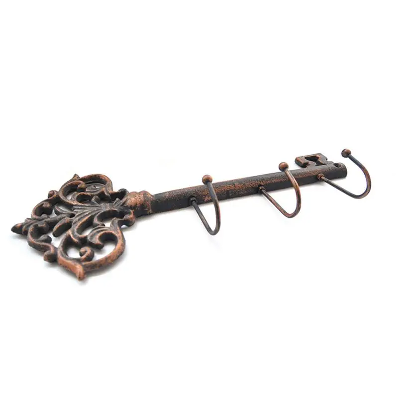  1 Pc Key Holder Wall Mounted Cast Iron Decorative 3 Key Hooks Key Rack Clothes Hanger for Doorway H - 32974463517