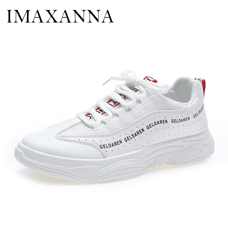 

IMAXANNA Sneakers Men Cloth Breathable Lace Up Sport Shoes Daddy Shoes Man Chunky Shoes Rubber Sole Leisure Running Shoe For Man