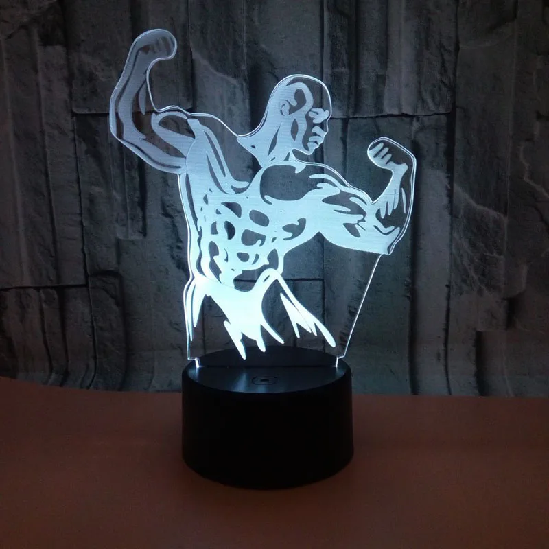 YIMIA Бодибилдинг плеер Модель 3D ночник USB Новинка подарки 7 цветов Изменение