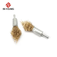 16 мм медное напыление стальная проволочная щетка для удаления ржавчины Кисть для полировки для вращающегося инструмента Dremel
