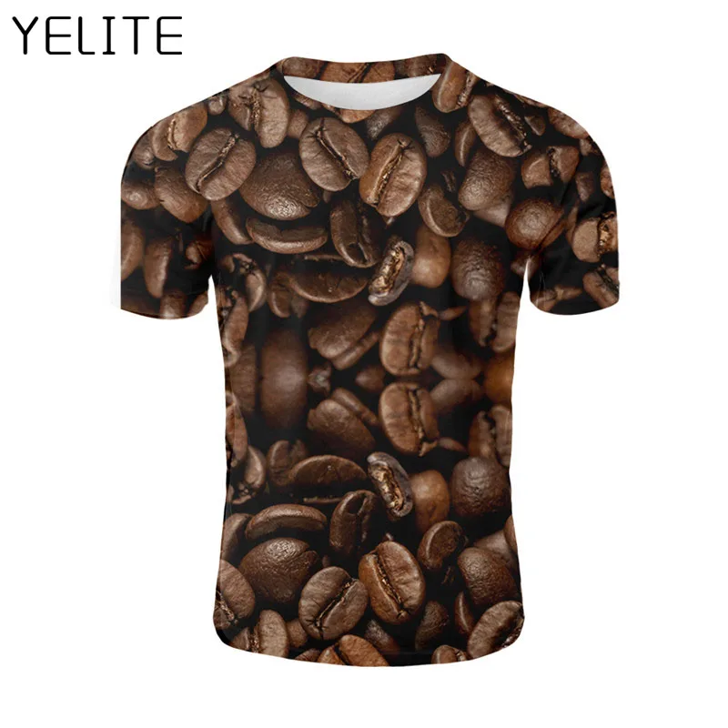 

YELITE 2019 Leisure Newset T-Shir 3D Print T-Shirt Short Slevee T shirt Cool Summer Tops Tees shirt Streetwear Coffee/Pen/Bullet