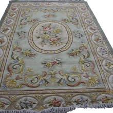 Вискоза французский ковер около 6' X 9' ручной узлом толстые плюшевые французский коврик «савонри» ковер Сделано на заказ LX007 зеленый gc85savyg28