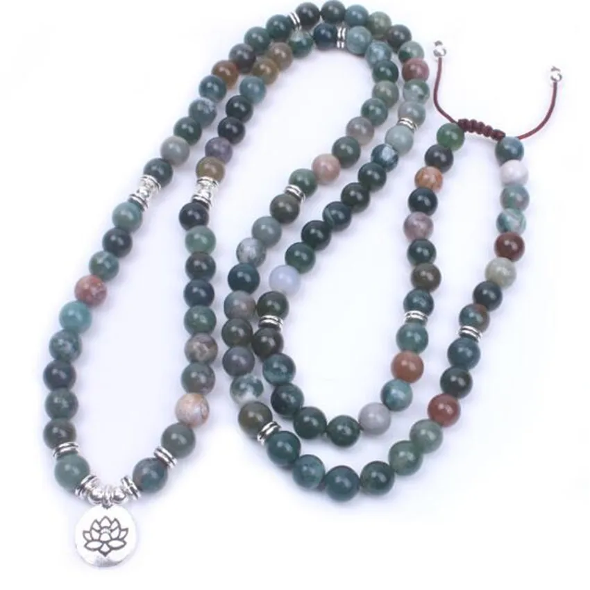 

8mm 108 Indian Necklace pray Handmade Healing energy spirituality Meditation new Fancy Reiki Wristband chain Grade cuff